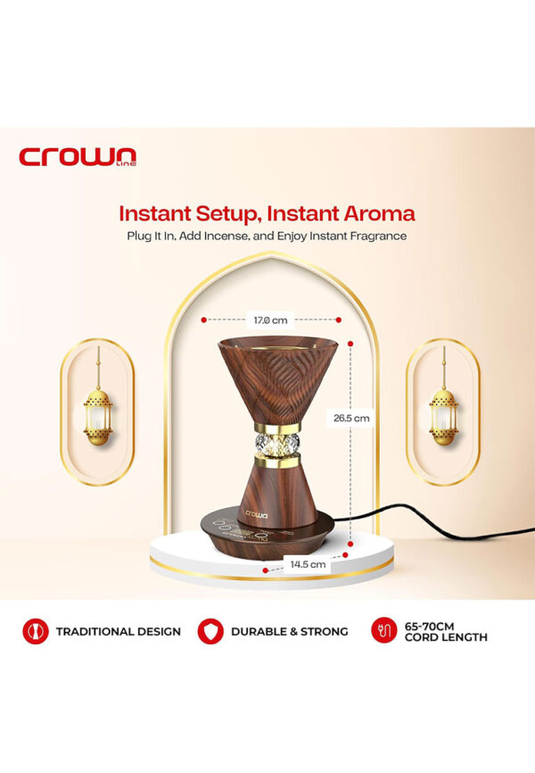 Crownline Electric Incense Bakhoor Burner (1 Year Brand Warranty) - Image 4